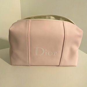 Dior pink cosmetics bag